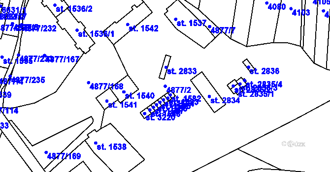 Parcela st. 4877/2 v KÚ Polička, Katastrální mapa