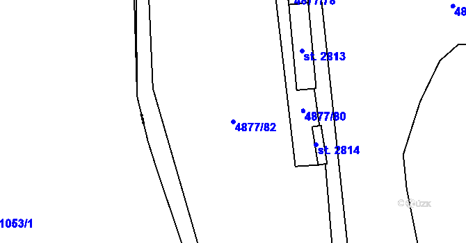Parcela st. 4877/82 v KÚ Polička, Katastrální mapa