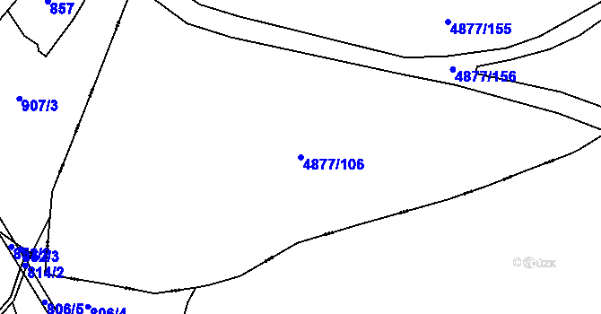 Parcela st. 4877/106 v KÚ Polička, Katastrální mapa