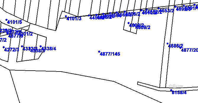 Parcela st. 4877/145 v KÚ Polička, Katastrální mapa