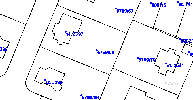 Parcela st. 5769/68 v KÚ Polička, Katastrální mapa