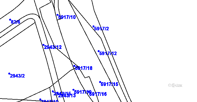 Parcela st. 5917/12 v KÚ Polička, Katastrální mapa