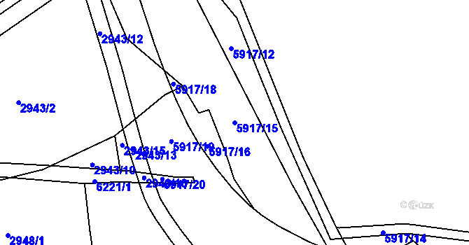 Parcela st. 5917/15 v KÚ Polička, Katastrální mapa