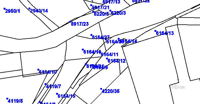 Parcela st. 6164/11 v KÚ Polička, Katastrální mapa