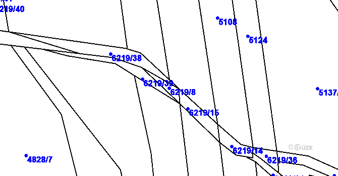 Parcela st. 6219/8 v KÚ Polička, Katastrální mapa