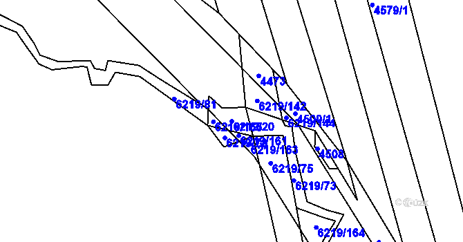 Parcela st. 6219/20 v KÚ Polička, Katastrální mapa