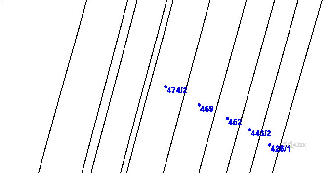 Parcela st. 474/2 v KÚ Polička, Katastrální mapa