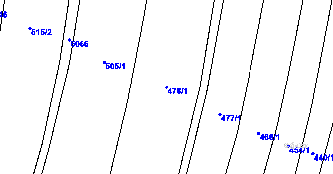 Parcela st. 478/1 v KÚ Polička, Katastrální mapa