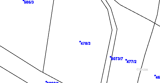 Parcela st. 478/3 v KÚ Polička, Katastrální mapa