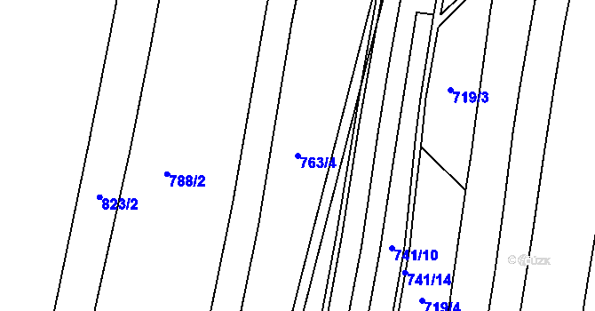 Parcela st. 763/4 v KÚ Polička, Katastrální mapa