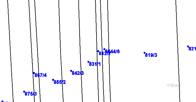 Parcela st. 812/2 v KÚ Polička, Katastrální mapa