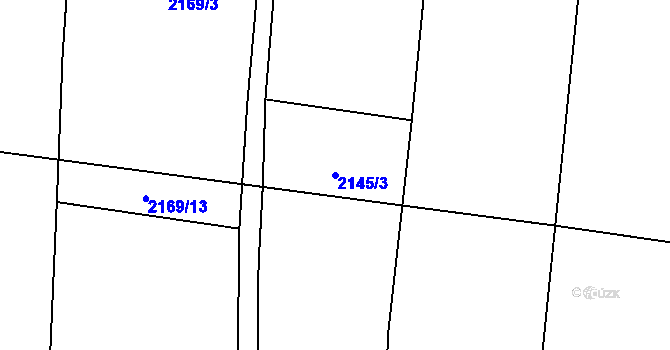 Parcela st. 2145/3 v KÚ Polička, Katastrální mapa