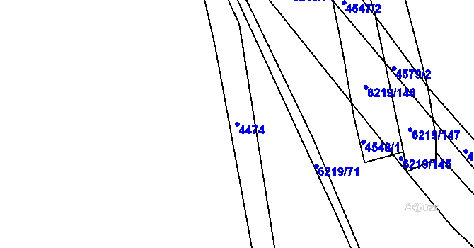Parcela st. 4474 v KÚ Polička, Katastrální mapa