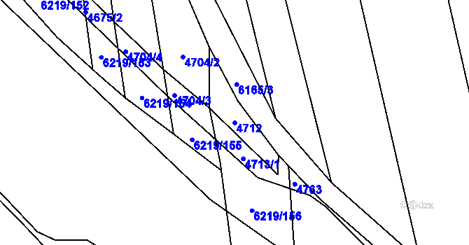 Parcela st. 4712 v KÚ Polička, Katastrální mapa