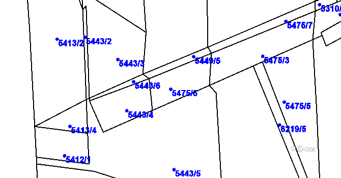 Parcela st. 5475/6 v KÚ Polička, Katastrální mapa