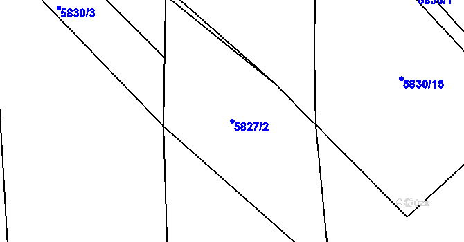 Parcela st. 5827/2 v KÚ Polička, Katastrální mapa