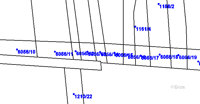 Parcela st. 6056/14 v KÚ Polička, Katastrální mapa
