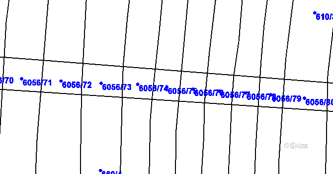 Parcela st. 6056/75 v KÚ Polička, Katastrální mapa