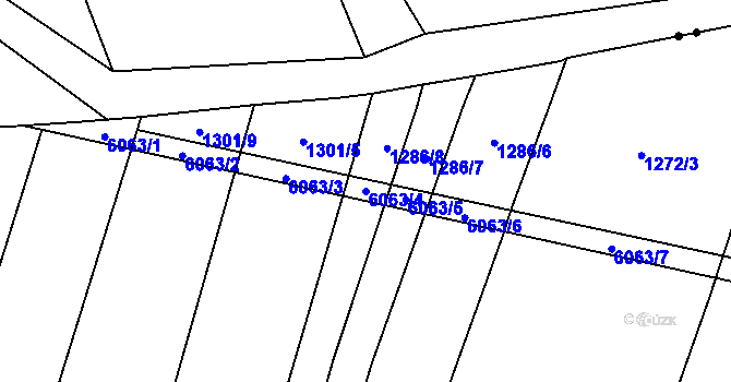 Parcela st. 6063/4 v KÚ Polička, Katastrální mapa