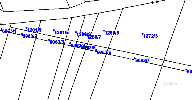 Parcela st. 6063/6 v KÚ Polička, Katastrální mapa