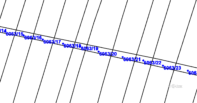 Parcela st. 6063/20 v KÚ Polička, Katastrální mapa
