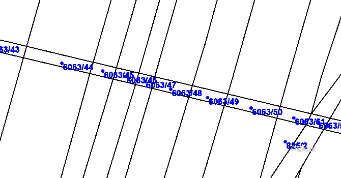 Parcela st. 6063/48 v KÚ Polička, Katastrální mapa