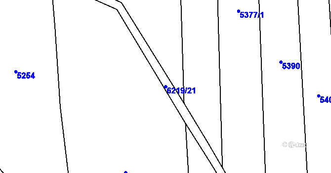 Parcela st. 6219/21 v KÚ Polička, Katastrální mapa