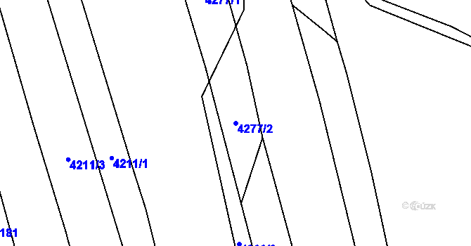 Parcela st. 4277/2 v KÚ Polička, Katastrální mapa