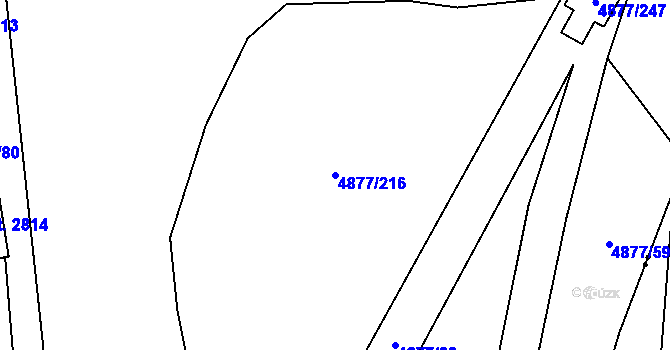 Parcela st. 4877/216 v KÚ Polička, Katastrální mapa