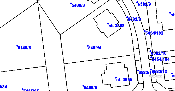 Parcela st. 5469/4 v KÚ Polička, Katastrální mapa