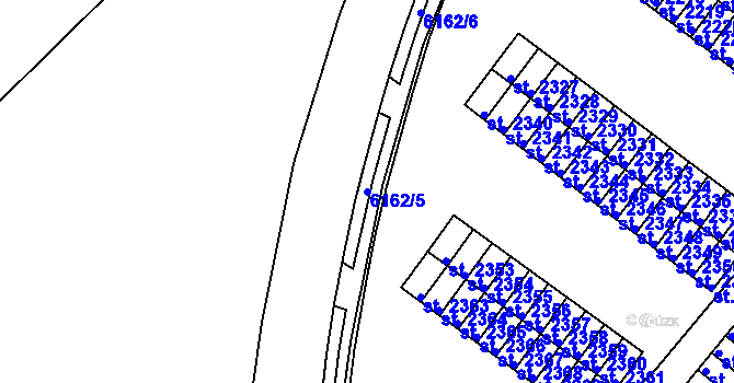 Parcela st. 6162/5 v KÚ Polička, Katastrální mapa