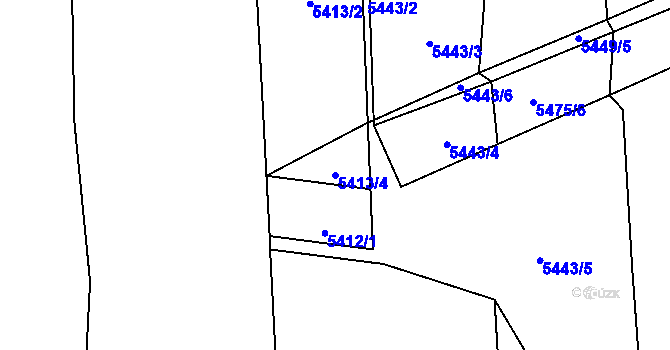 Parcela st. 5413/4 v KÚ Polička, Katastrální mapa