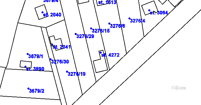 Parcela st. 4272 v KÚ Polička, Katastrální mapa
