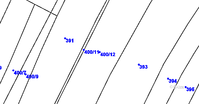 Parcela st. 400/12 v KÚ Polichno, Katastrální mapa