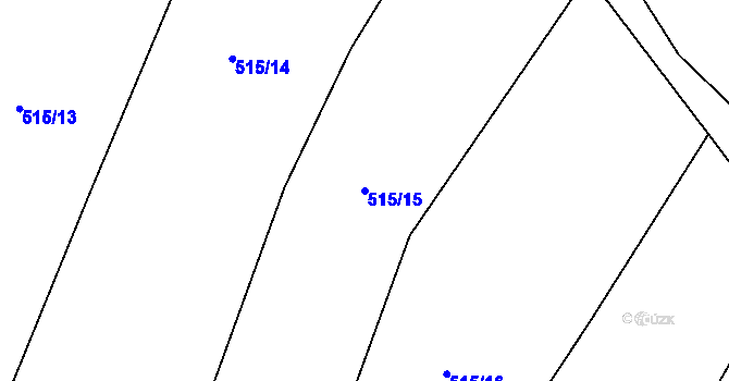 Parcela st. 515/15 v KÚ Polichno, Katastrální mapa