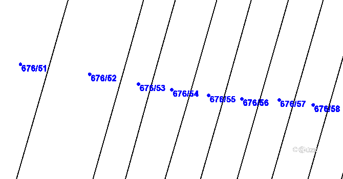 Parcela st. 676/54 v KÚ Polichno, Katastrální mapa