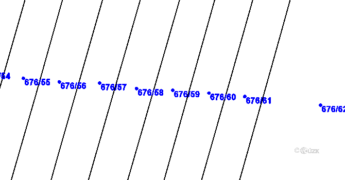 Parcela st. 676/59 v KÚ Polichno, Katastrální mapa