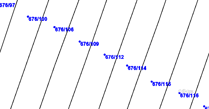 Parcela st. 676/112 v KÚ Polichno, Katastrální mapa