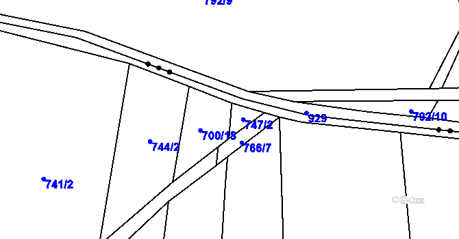 Parcela st. 766/5 v KÚ Polichno, Katastrální mapa