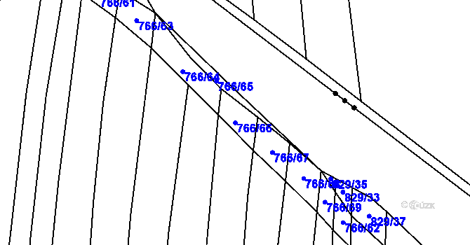 Parcela st. 766/66 v KÚ Polichno, Katastrální mapa
