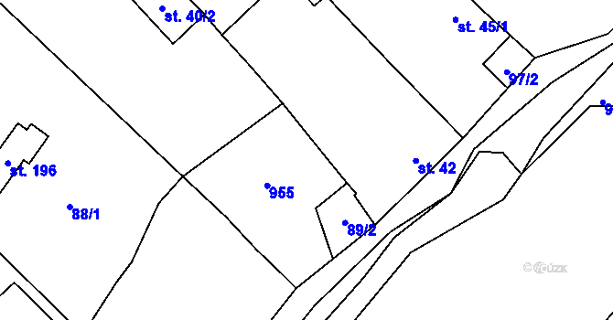 Parcela st. 40/1 v KÚ Polichno, Katastrální mapa