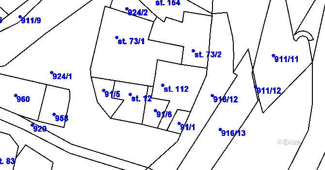 Parcela st. 112 v KÚ Polichno, Katastrální mapa