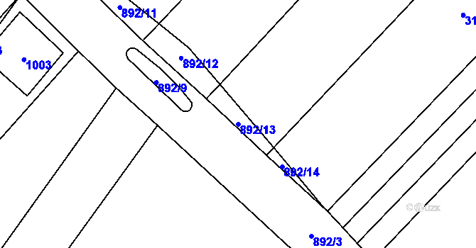 Parcela st. 892/13 v KÚ Polkovice, Katastrální mapa