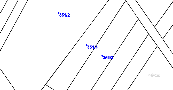 Parcela st. 351/4 v KÚ Polkovice, Katastrální mapa