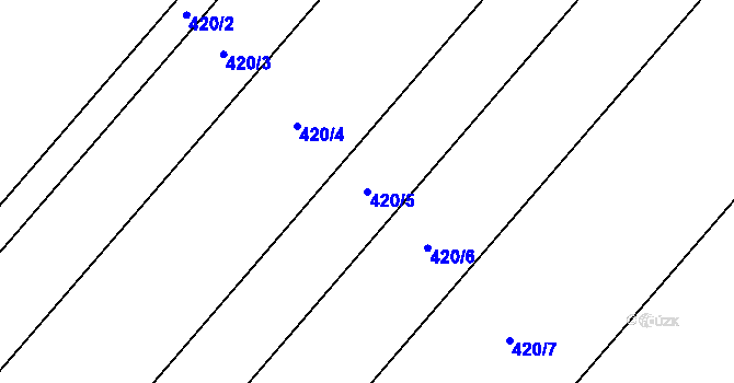 Parcela st. 420/5 v KÚ Polkovice, Katastrální mapa