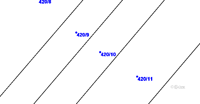 Parcela st. 420/10 v KÚ Polkovice, Katastrální mapa