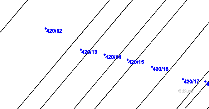 Parcela st. 420/14 v KÚ Polkovice, Katastrální mapa