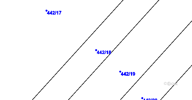 Parcela st. 442/18 v KÚ Polkovice, Katastrální mapa