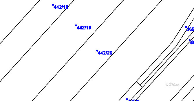 Parcela st. 442/20 v KÚ Polkovice, Katastrální mapa