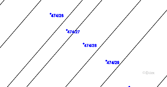Parcela st. 474/28 v KÚ Polkovice, Katastrální mapa